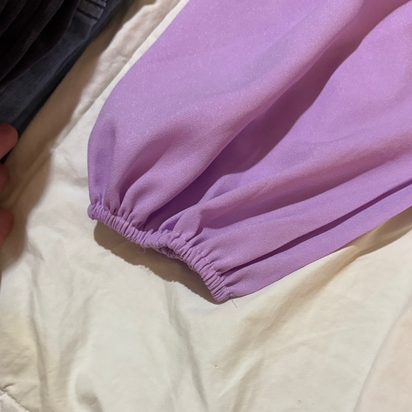 Lavender Off-Shoulder Top - Picture 3 of 4